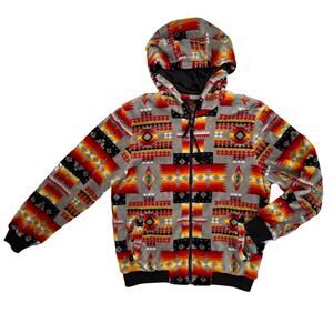 Xantenri Navajo Fleece Hooded Jacket Adult Medium Lined Native Print Colorful
